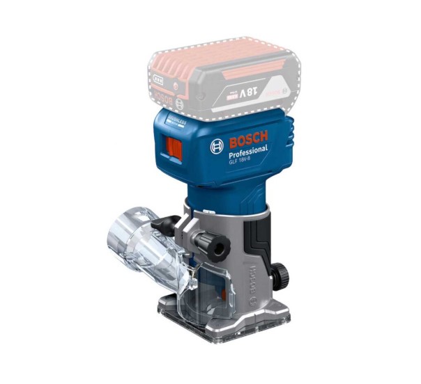 Bosch GLF 18V-8 Professional Cordless Router Bare Tool – Precision Wood Router for Trimming, Edge Profiling, and Carpentry Applications with High Speed Performance